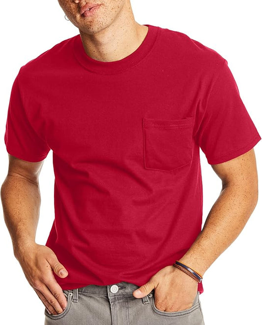 Men's Heavyweight Pocket T-Shirt Red